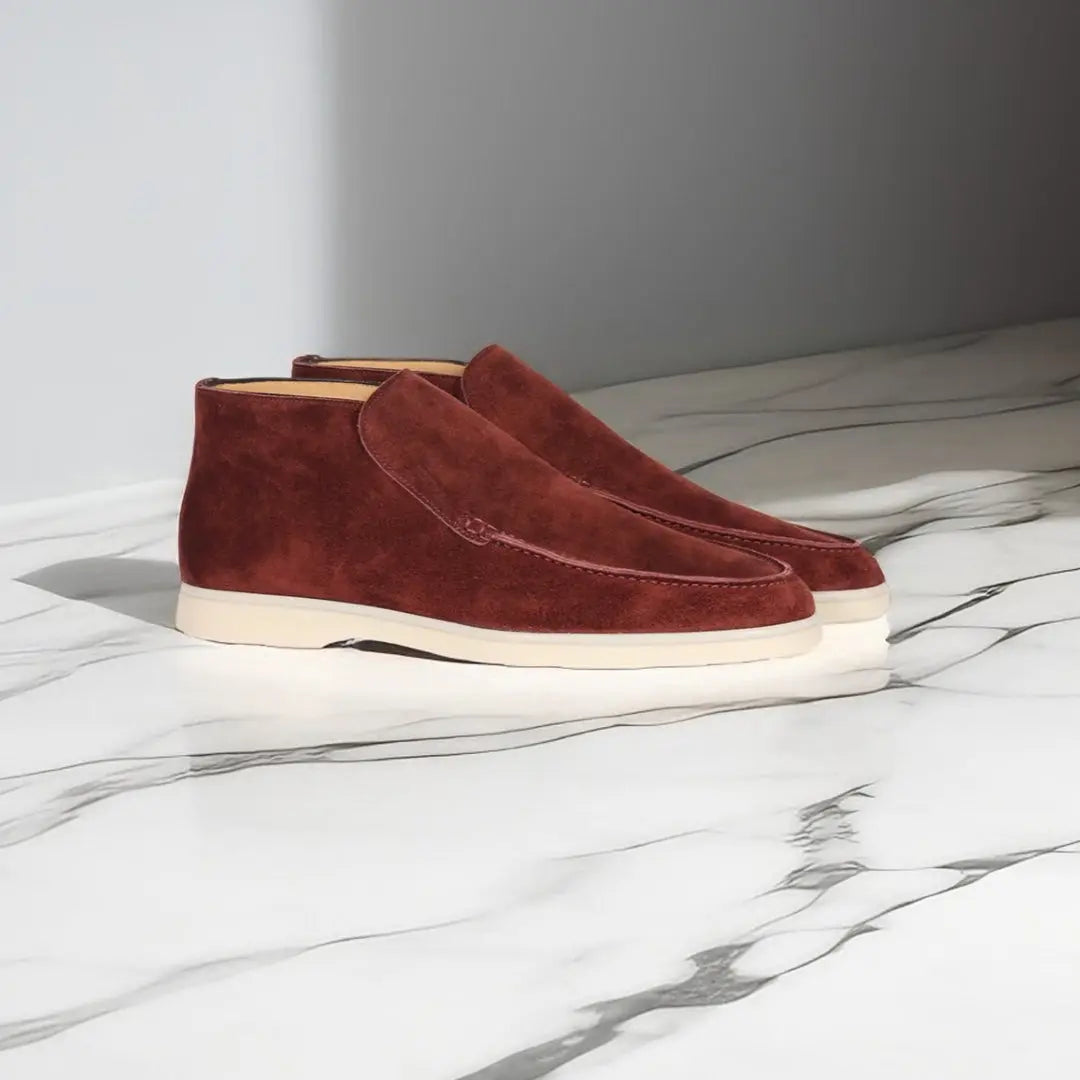Men's Slip-On Loafers | Casual | Comfortable | Autumn - Burgundy