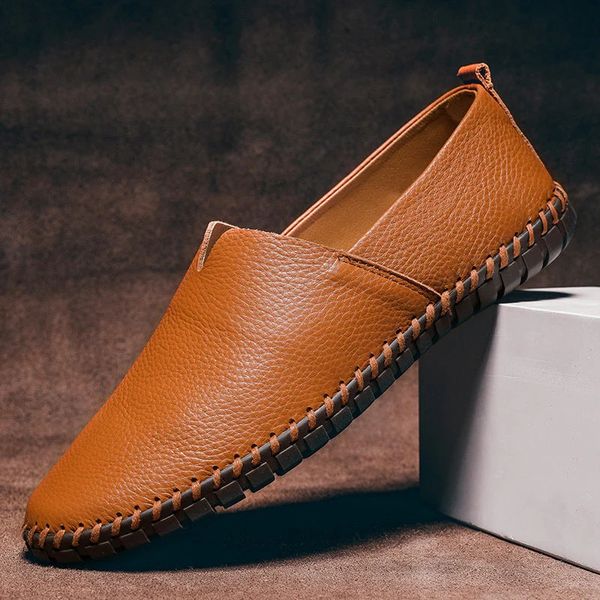 Men's Slip-On Shoes | Casual | Summer - Caramel