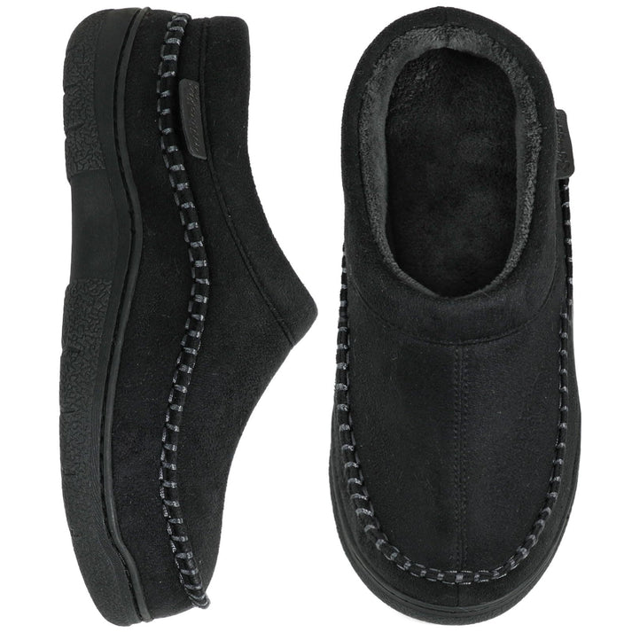 Men's Slippers Comfort Loafer - Cozy Indoor Shoe | Winter - Black