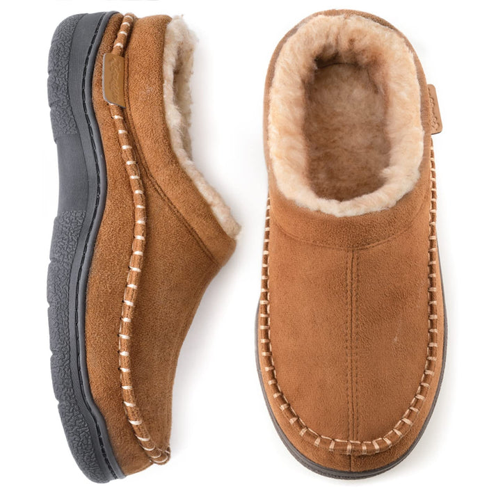 Men's Slippers Comfort Loafer - Cozy Indoor Shoe | Winter - Brown