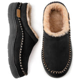 Men's Slippers Comfort Loafer - Cozy Indoor Shoe | Winter - Grey-Black