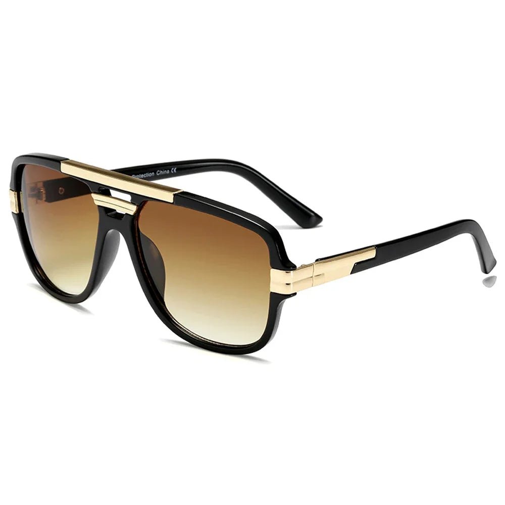 Men's Square Aviator Sunglasses - Gradient UV400 Acetate