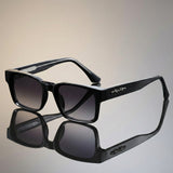 Men's Square Sunglasses Tortoiseshell Acetate UV400 | Summer - Black