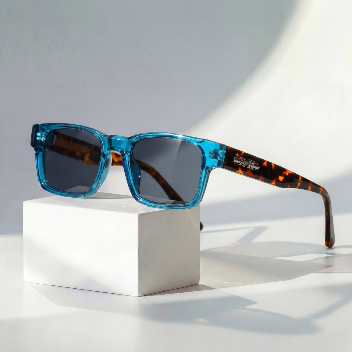 Men's Square Sunglasses Tortoiseshell Acetate UV400 | Summer