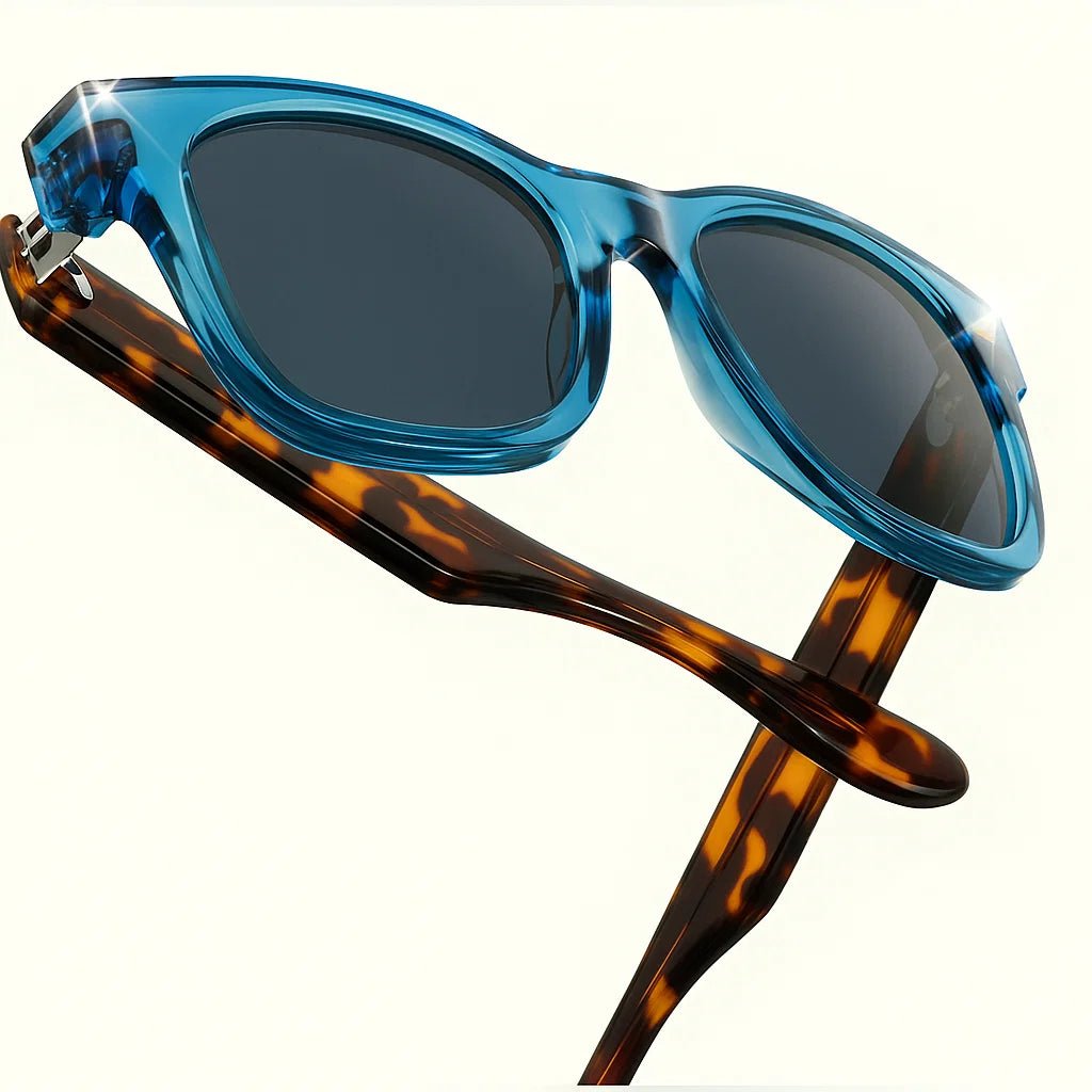 Men's Square Sunglasses Tortoiseshell Acetate UV400 | Summer