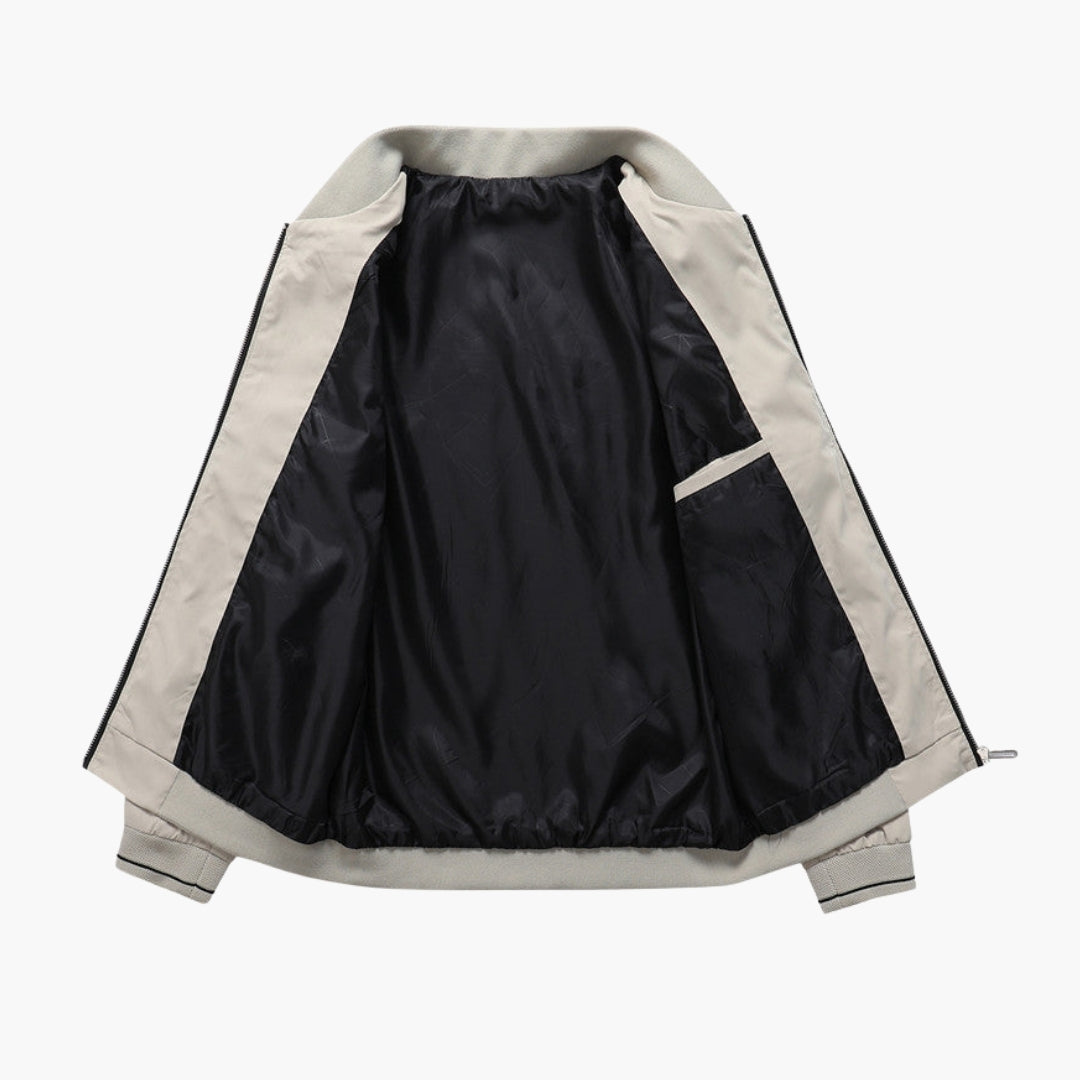 Men's Straight Collar Bomber | Ribbed | Spring