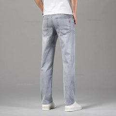 Men's Stretch Jeans | Straight Fit | Classic | Winter - Light Gray
