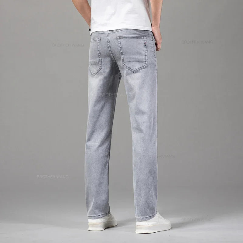 Men's Stretch Jeans | Straight Fit | Classic | Winter - Light Gray