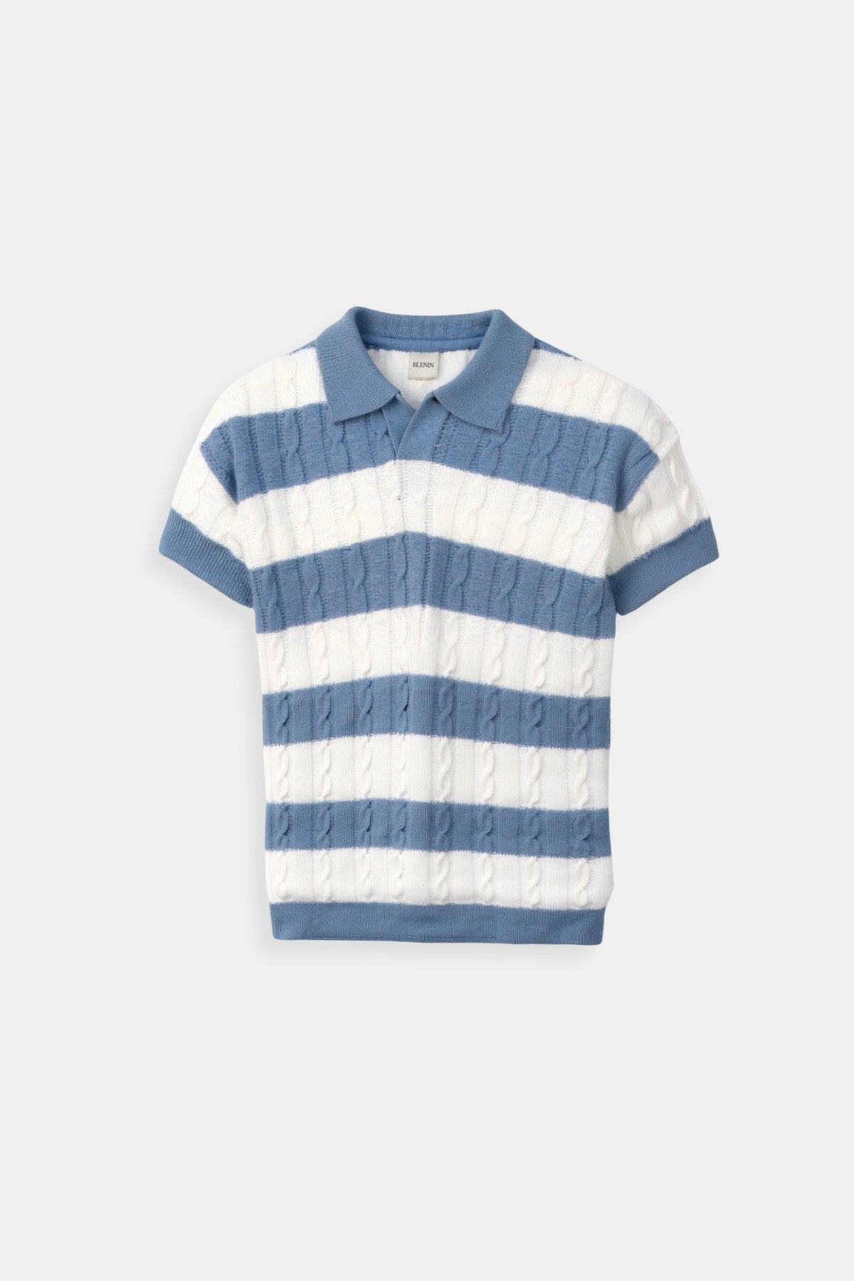 Men's Striped Polo Shirt | Classic | Summer - Blue