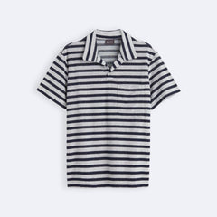 Men's Striped Polo Shirt | Maritime | Summer - Navy