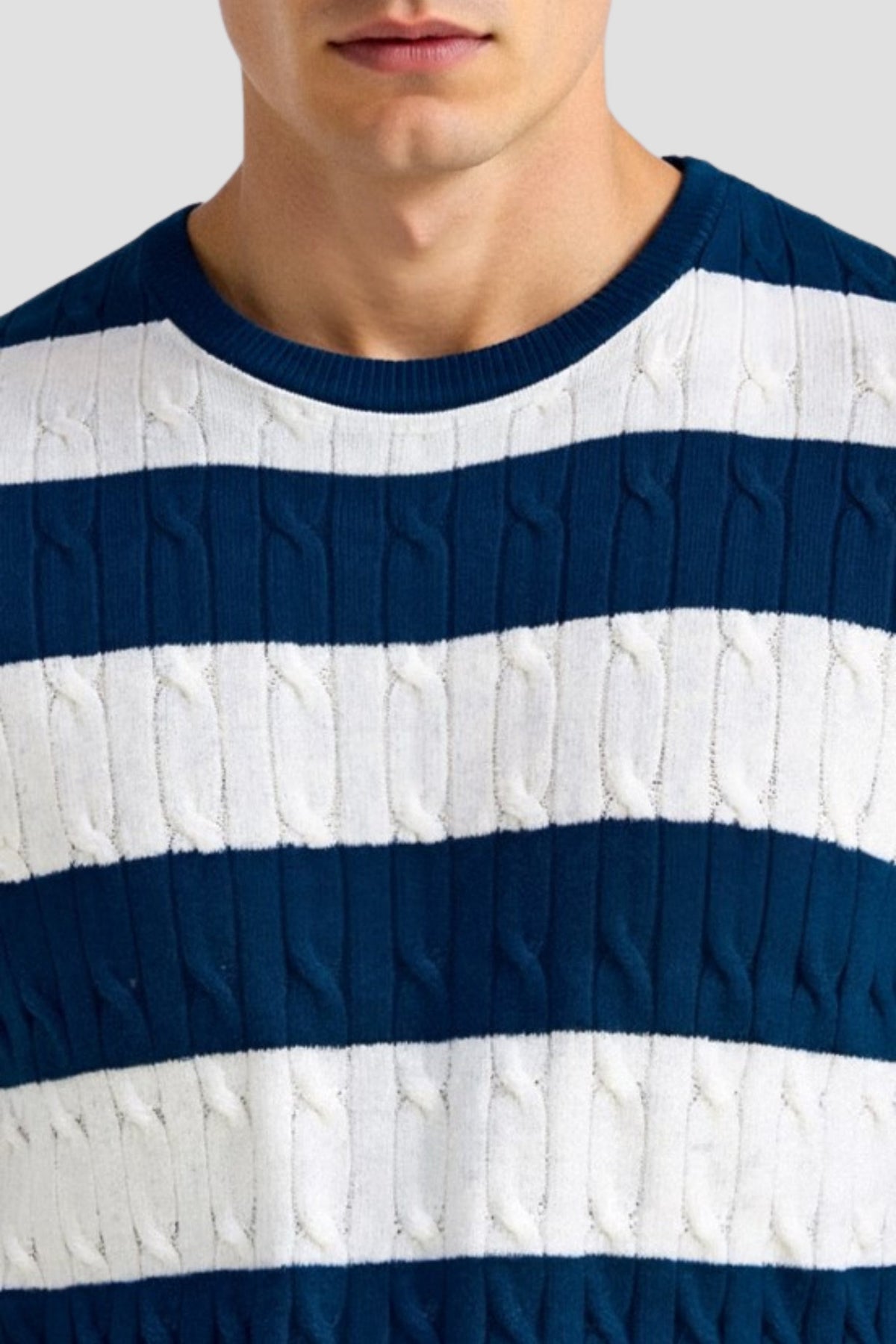 Men's Striped Sweater | Short Sleeves | Summer