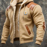 Men's Structured Jacket with Refined Details - Modern Tailored Fit - Beige