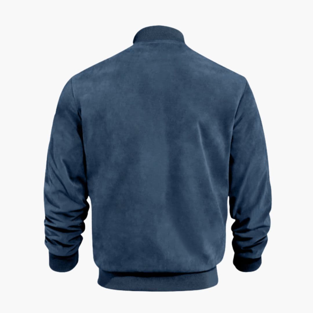 Men's Suede Bomber | Stand-Up Collar | Autumn