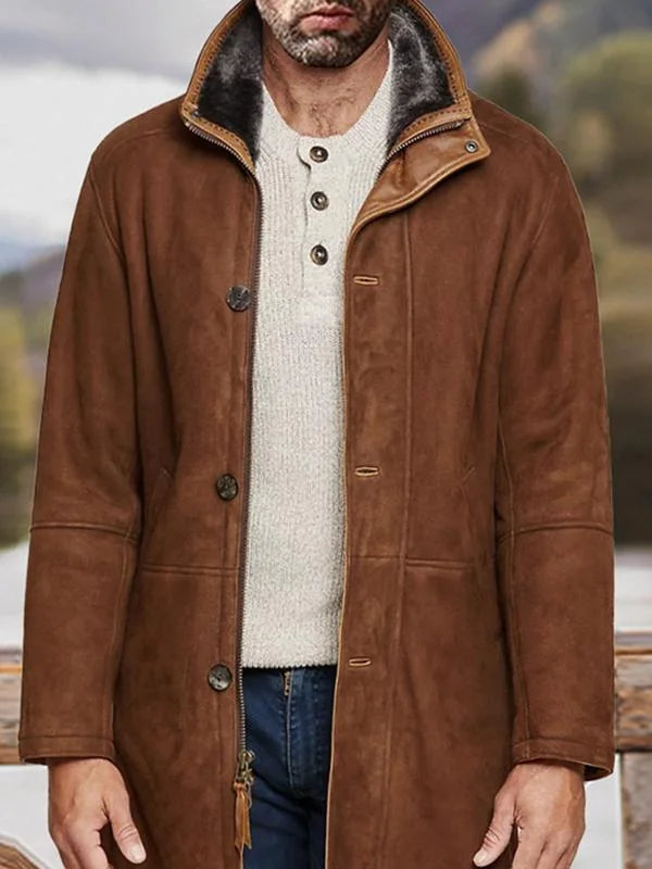 Men's Suede Jacket Waterproof - Three-Quarter Length | Autumn