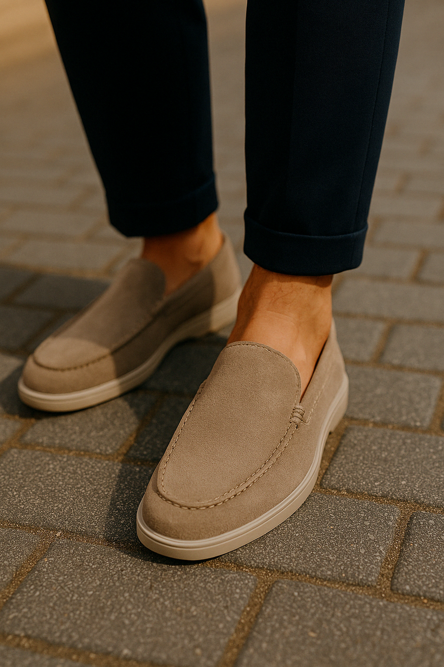 Men's Suede Loafers - Classic Comfort Slip-On | Spring