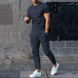 Men's Summer Set | T-Shirt and Cargo Pants - Navy