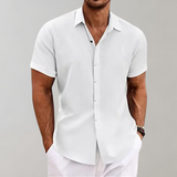 Men's Summer Shirt | Short Sleeve | Relaxed Fit - White