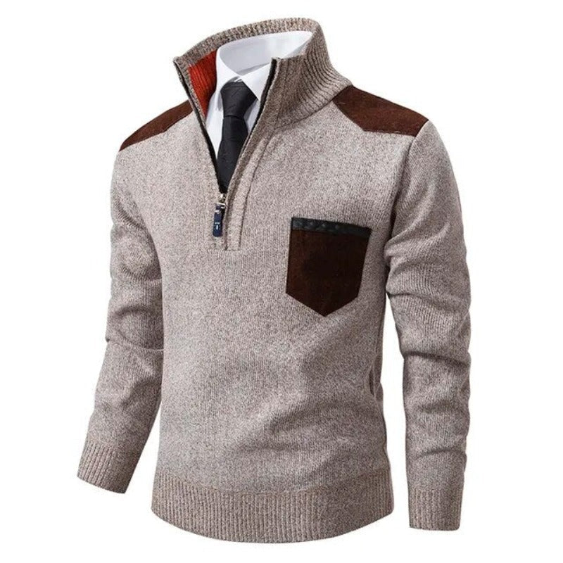 Men's Sweater | Crew Neck | Heavyweight | Winter - Beige