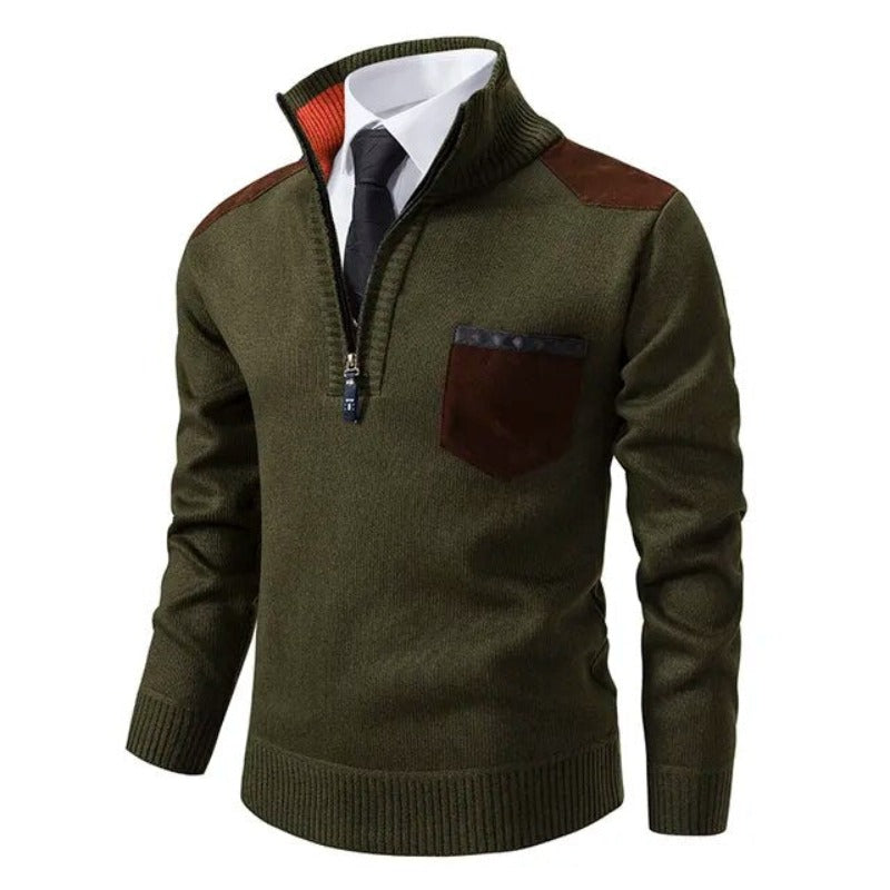Men's Sweater | Crew Neck | Heavyweight | Winter - Forest Green