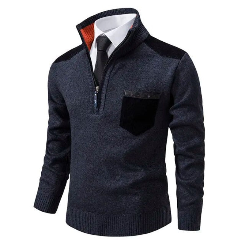 Men's Sweater | Crew Neck | Heavyweight | Winter - Navy