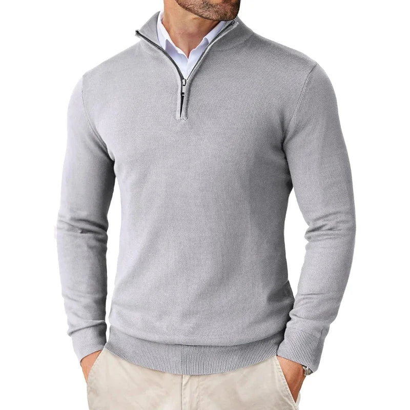 Men's Sweater | Elegant Crew | Autumn - Heather Gray