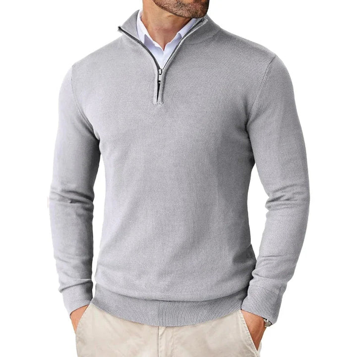Men's Sweater | Elegant Crew | Autumn - Heather Gray