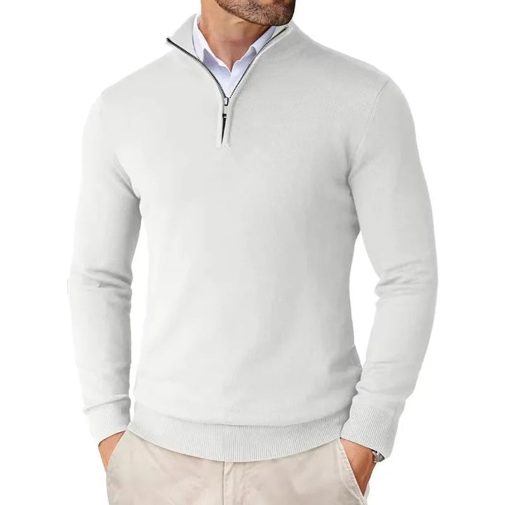 Men's Sweater | Elegant Crew | Autumn - White