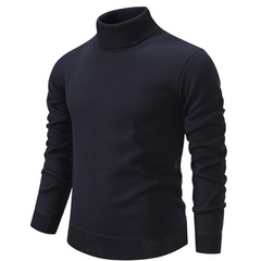 Men's Sweater | Mock Neck | Tailored | Winter - Navy