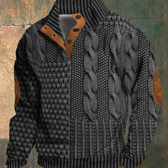 Men's Sweater | Relaxed | Crew Neck | Winter - Gray