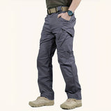 Men's Tactical Cargo Pants - Multi-Pocket Work Trousers | Autumn - Dark Grey