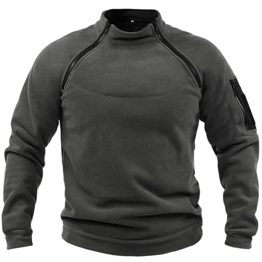 Men's Tactical Fleece Sweater - Outdoor Performance | Autumn - Dark Grey