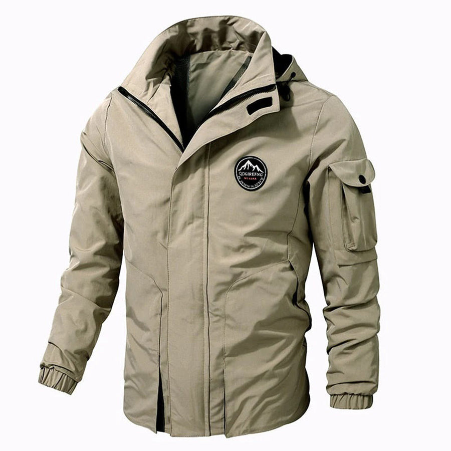Men's Tactical Softshell Jacket | Water-Resistant | Durable | Winter - Khaki