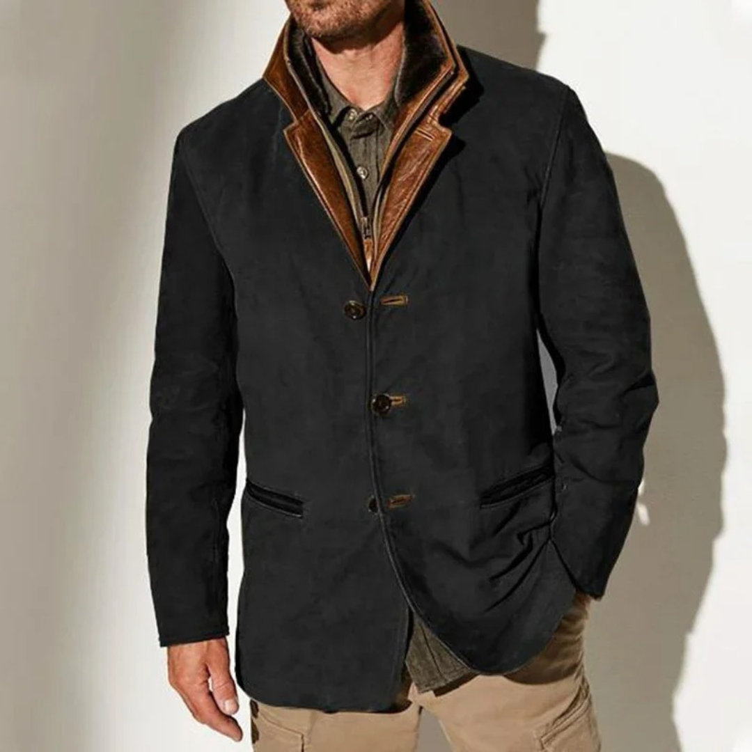 Men's Tailored Blazer | Button-Front | Spring - Black