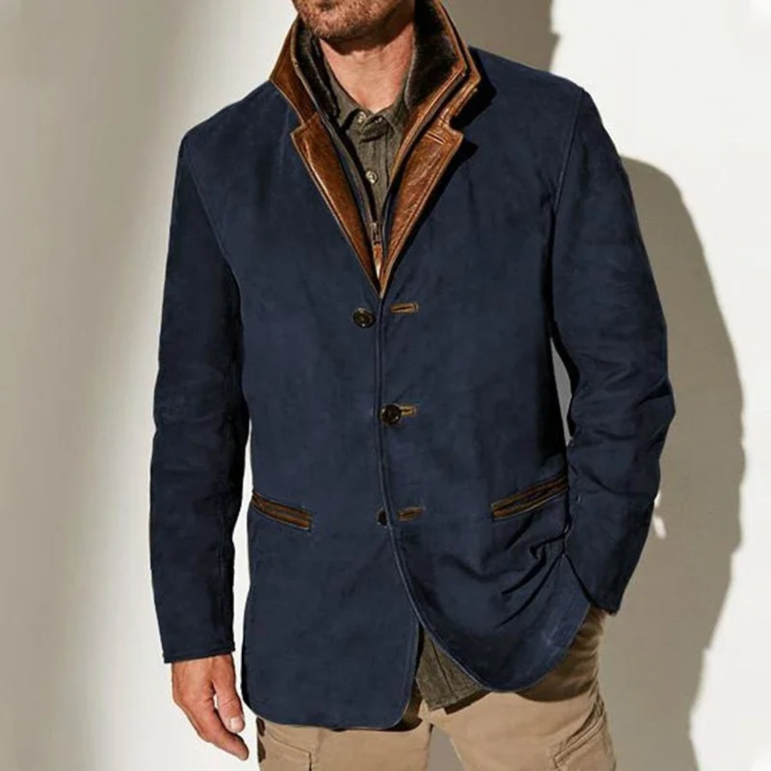 Men's Tailored Blazer | Button-Front | Spring - Blue