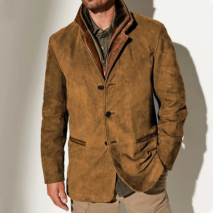 Men's Tailored Blazer | Button-Front | Spring - Brown