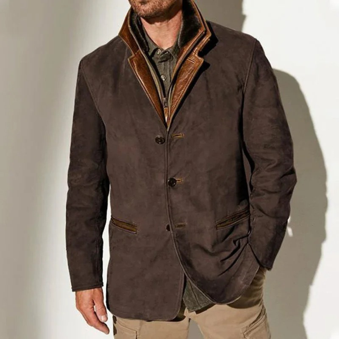 Men's Tailored Blazer | Button-Front | Spring - Dark Brown