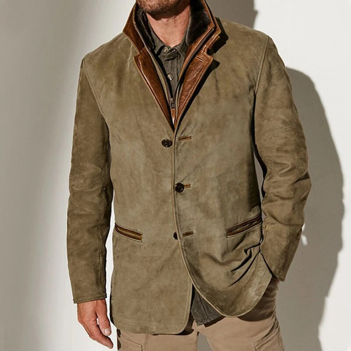 Men's Tailored Blazer | Button-Front | Spring - Khaki
