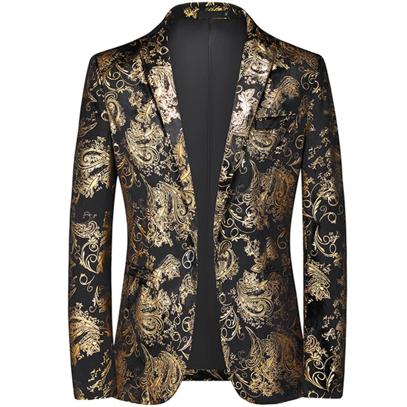 Men's Tailored Blazer - Refined Business Style | Autumn - Gold
