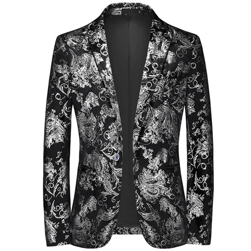 Men's Tailored Blazer - Refined Business Style | Autumn - Silver