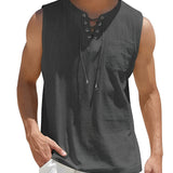 Men's Tank Top | Relaxed Fit | V-Neck | Summer - Charcoal