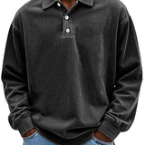 Men's Top | Long Sleeve | Denim | Autumn - Black