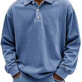 Men's Top | Long Sleeve | Denim | Autumn - Blue