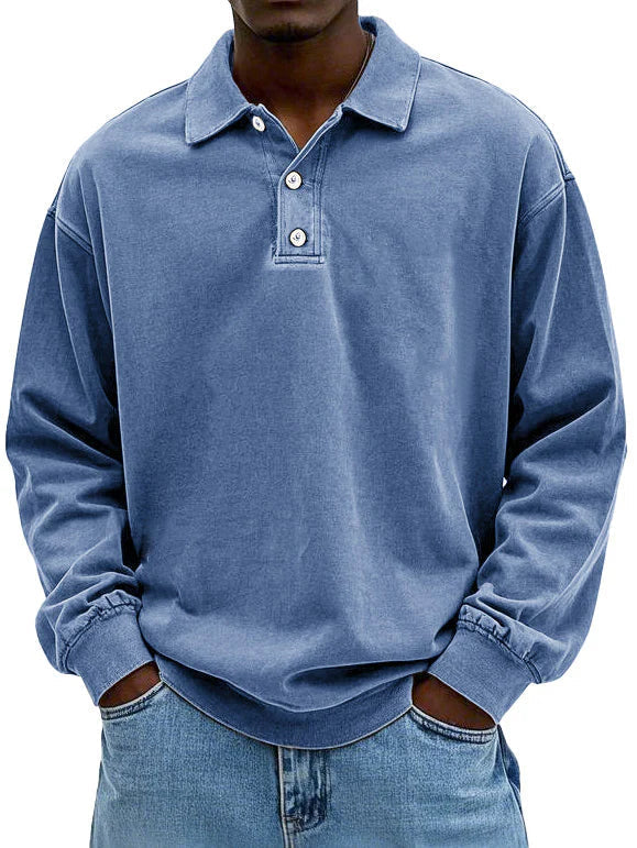 Men's Top | Long Sleeve | Denim | Autumn - Blue