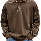 Men's Top | Long Sleeve | Denim | Autumn - Brown