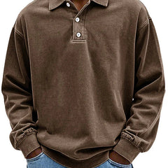 Men's Top | Long Sleeve | Denim | Autumn - Brown