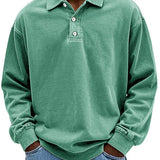 Men's Top | Long Sleeve | Denim | Autumn - Green