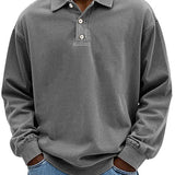 Men's Top | Long Sleeve | Denim | Autumn - Grey