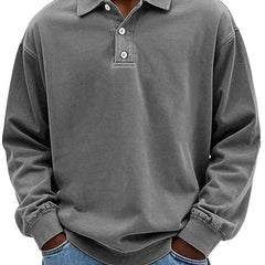 Men's Top | Long Sleeve | Denim | Autumn - Grey
