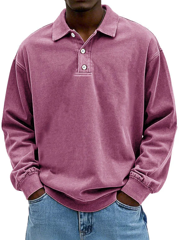 Men's Top | Long Sleeve | Denim | Autumn - Pink