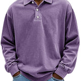 Men's Top | Long Sleeve | Denim | Autumn - Purple